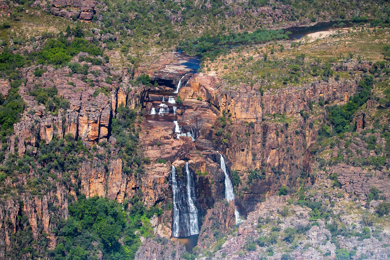 View of Twin Falls at Kakadu National Park.