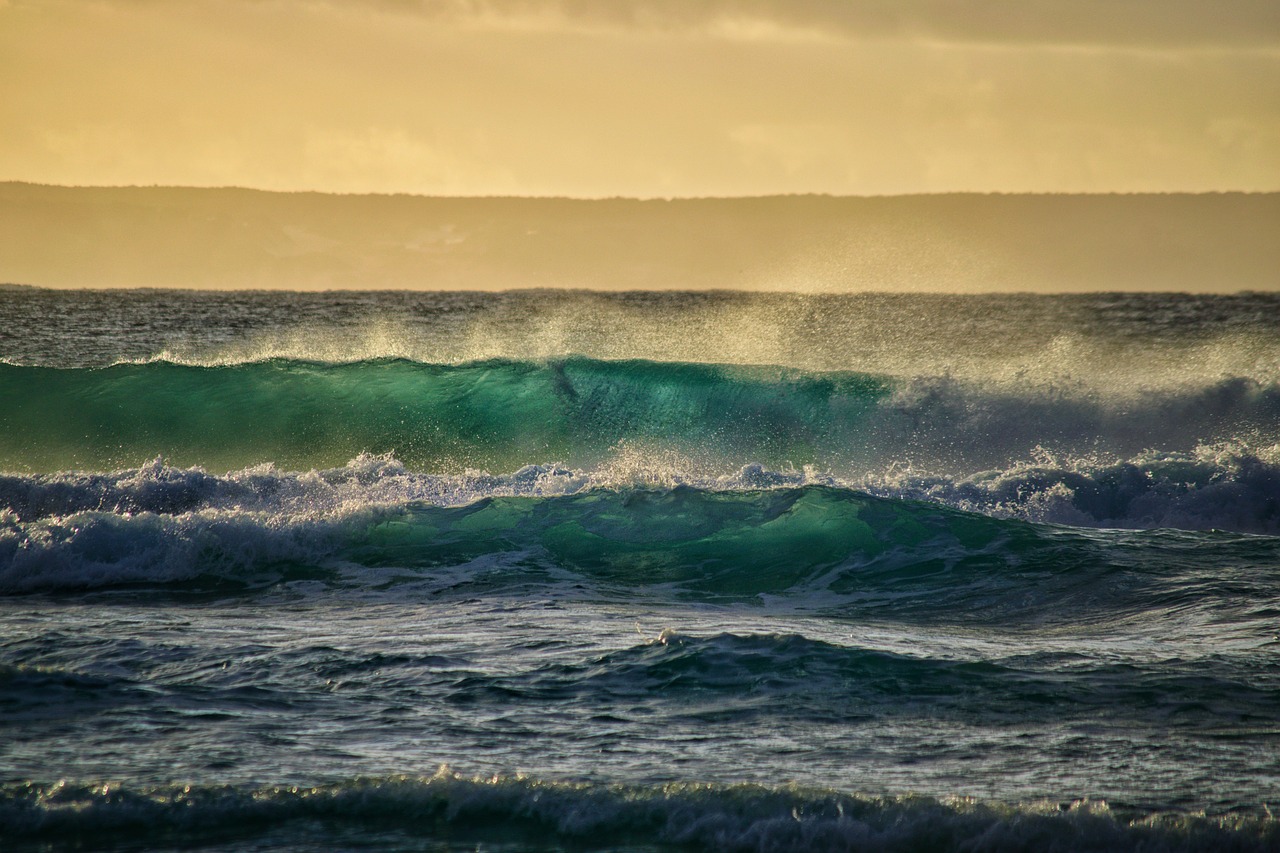 Winter swell rolling across an exposed Australian coastline